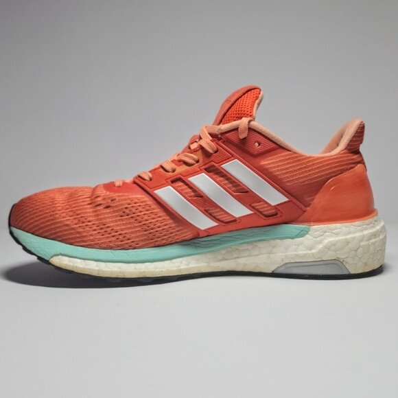 Adidas Supernova Glide 9 Boost Men's Size 8 Womens Size 9.5 Orange Running Shoes - Picture 2 of 11